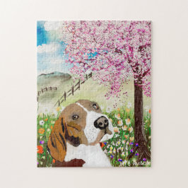 Vår 2020 Blommor och Beagle Pussel