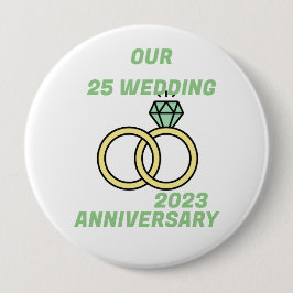 Vår 25-årsdag i bröllop knapp