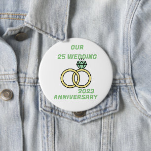 Vår 25-årsdag i bröllop knapp