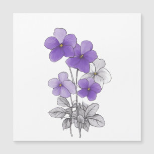 Vår 27 blommor, linjedrawing, minimalistisk, prese