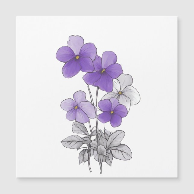 Vår 27 blommor, linjedrawing, minimalistisk, prese (Framsida)