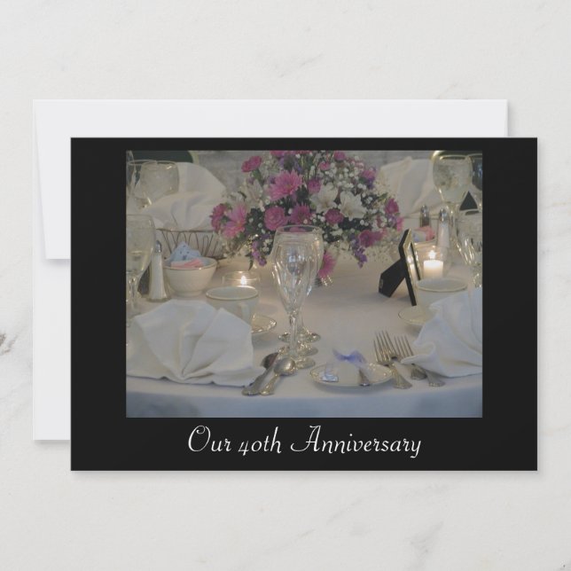 Vår 40-årsjubileum inbjudningar (Framsida)