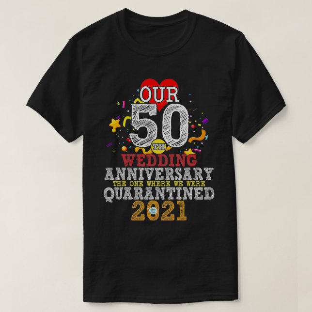 Vår 50:e Bröllop-årsdag är den dag då kvartetten T Shirt (Design framsida)