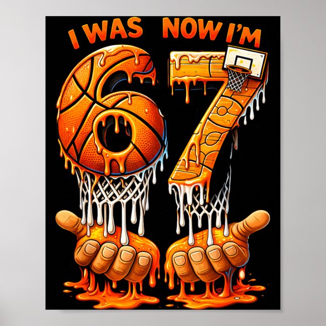 Var 6 7 födelsedags basket 6 7 meme 7e födelsedage poster (Framsidan)