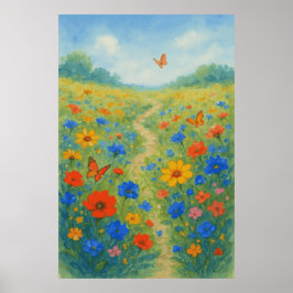 Vår 7, Wildblomviskliprar, Säsong-utskrift Poster