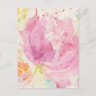 Vår Abstrakt Blommigtar Vykort