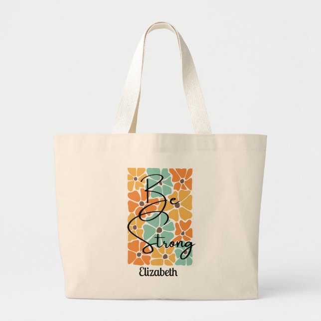 Var Abstrakt med stark Chic Modern Positivity Quot Jumbo Tygkasse (Framsidan)