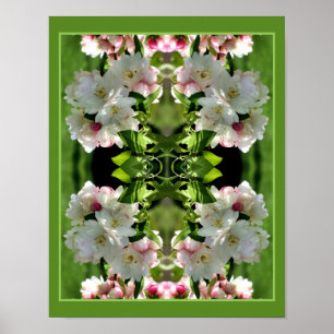 Vår-Abstrakten för Blommar för blomsterhäftning Poster