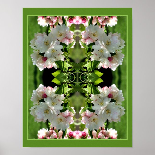 Vår-Abstrakten för Blommar för blomsterhäftning Poster (Framsidan)