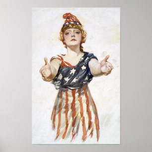 Var affischen Patriotic-1917 Poster