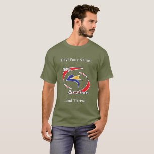Var aktiv och tredelad t shirt