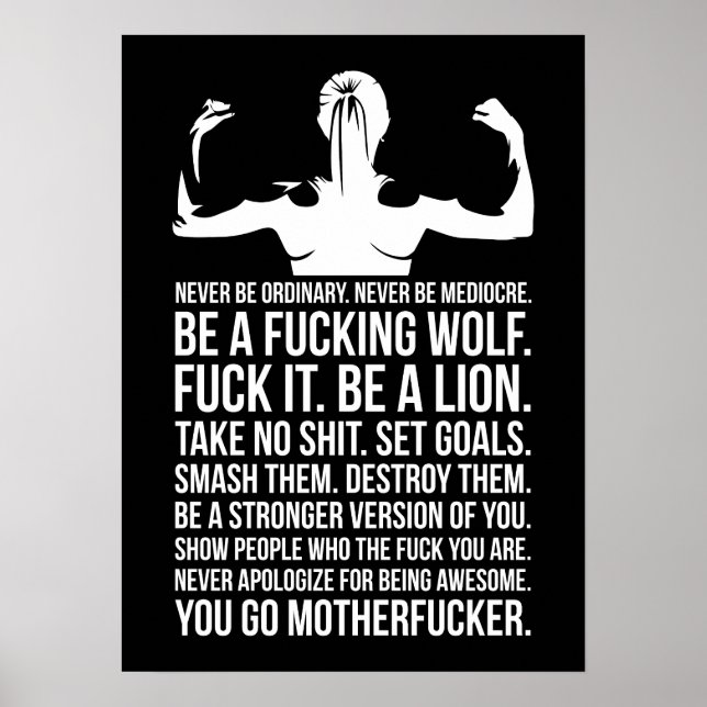 Var aldrig vanlig - kvinnors duglighet Motivering Poster (Framsidan)