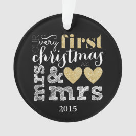 Vår allra första jul som fru & fru Ornament