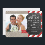 Vår allra första jul som Mr. och Mrs. Photo Card Julkort<br><div class="desc">Vår allra första jul som Mr. och Mrs. Burlap och Rand fotokort</div>