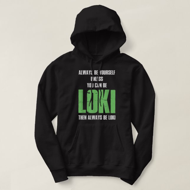 Var alltid dig själv om du inte kan få hjälp hoodie (Design framsida)