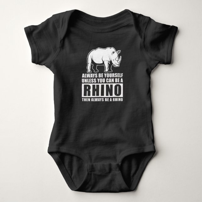 Var alltid dig själv om inte Rhino Costume Gift T Shirt (Framsida)
