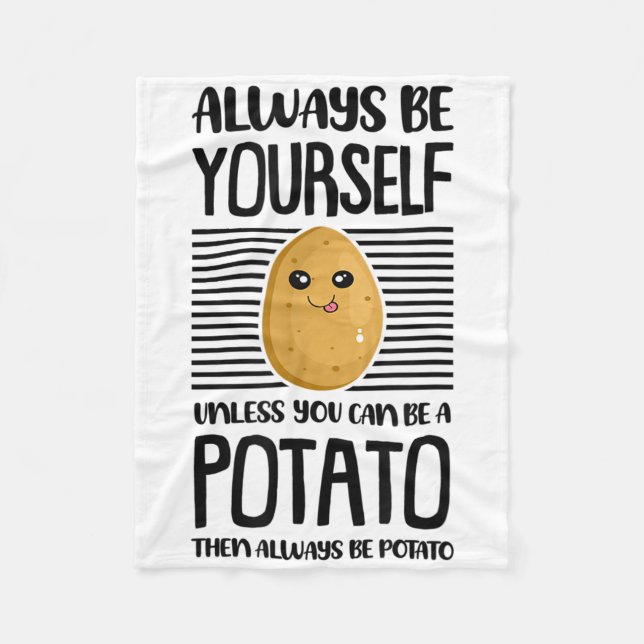 Var alltid dig själv Rolsk Potatis Älskare Vegan P Fleecefilt (Framsidan)