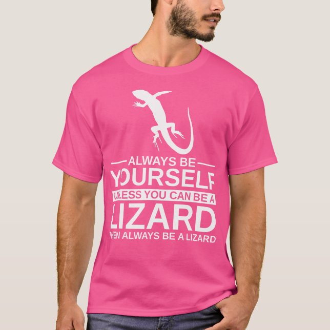 Var alltid din egen ödla för bildskärmsgecko t shirt (Framsida)