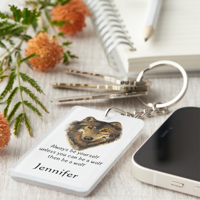 Var alltid din egen Roligt inspirationskälla för V Nyckelring (Högra Framsidan)