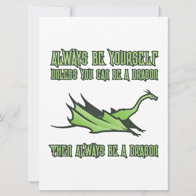 Var alltid en drake spara datumet (Framsida)