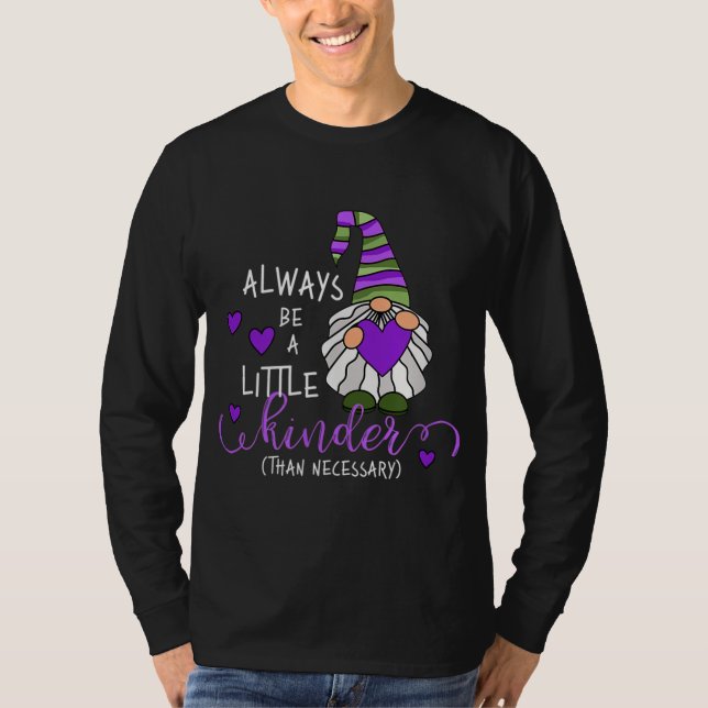 Var alltid en liten Kinder Whimsical Garden Gnome  T Shirt (Framsida)