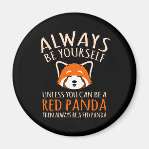 Var alltid en röd pandakapa (Padas Pandas Älskar Magnet