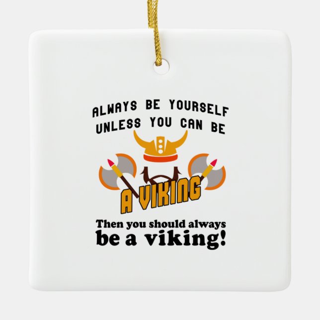 Var alltid en Viking Julgransprydnad Keramik (Framsida)