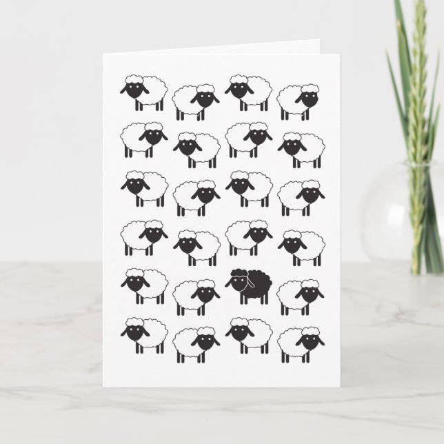 Var alltid Ewe Black Sheep Kort (Framsida)