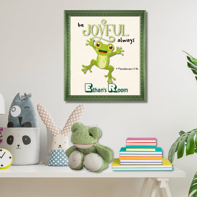 Var Alltid Glad Bibelvers Grodillustration Poster (Skapare uppladdad)