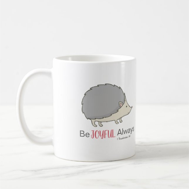 Var Alltid Glad Rosa Igelkott Kaffemugg (Vänster)