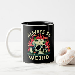 Var alltid Konstig Skull Retro Mushroom Psychedel Två-Tonad Mugg