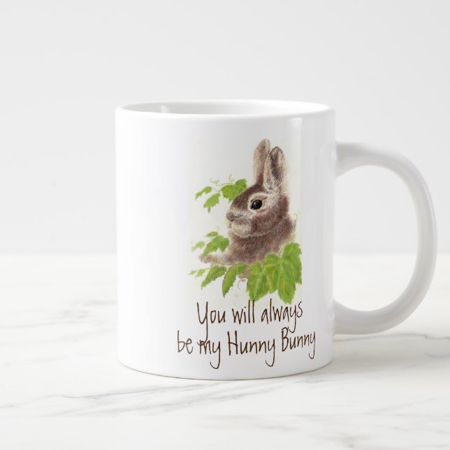 Var alltid min Hunny Quote Bunny Rabbit. Jumbo Mugg (Höger)