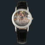 Var alltid mitt moderna fotoskript i Bröllop Armbandsur<br><div class="desc">Modern fotoklocka i chicen med handskript och modern typografi som lyder:" Var alltid min "vid sidan av dina egna namn och bröllop-datum. Anpassa med ditt favoritfoto och din favoritinformation. Underbar gåva till nyfödda eller Valentindagen!</div>