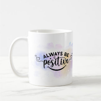 Var alltid positiv Gult för Lila Kaffemugg