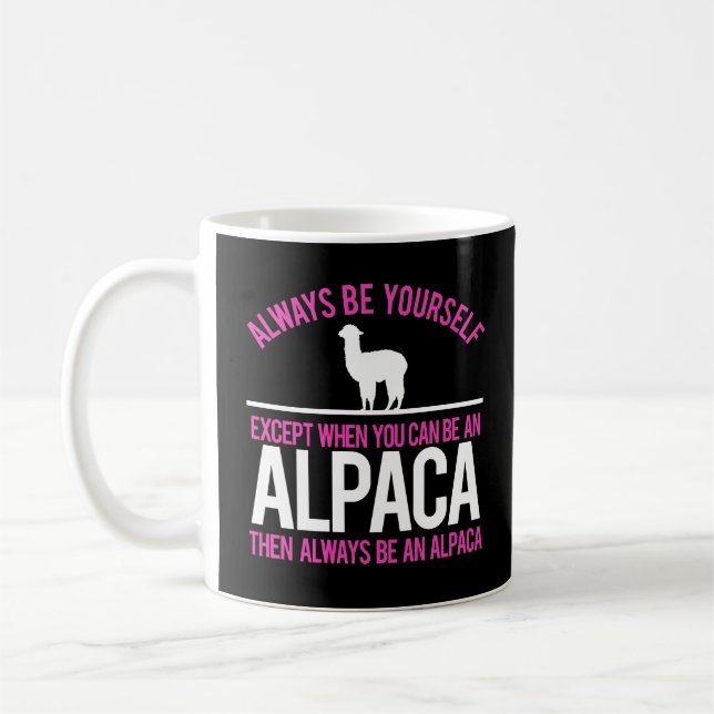 Var alltid roliga Alpacas för en Alpaca Kaffemugg (Vänster)