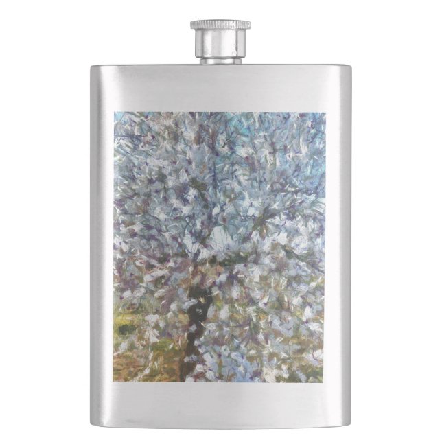 Vår Almond Blommar Pointillism Artwork Fickplunta (Framsidan)