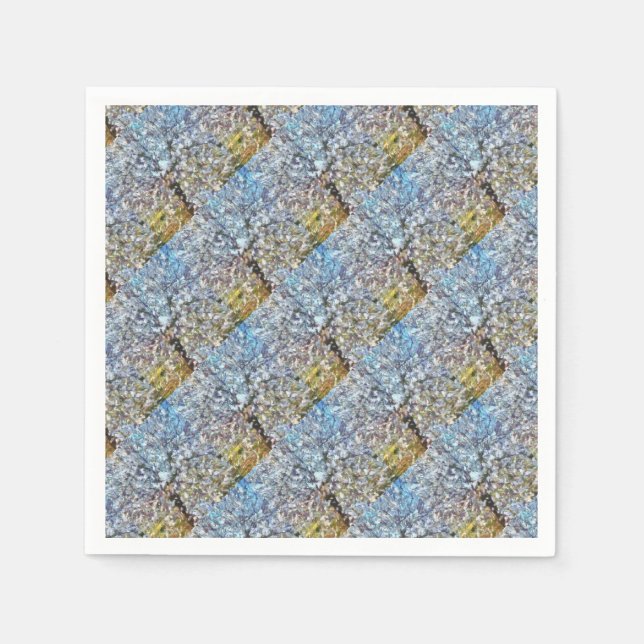 Vår Almond Blommar Pointillism Artwork Pappersservett (Framsidan)