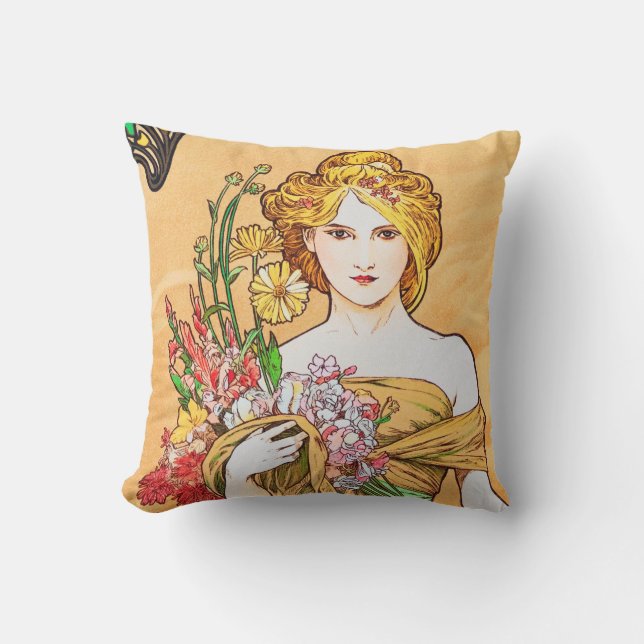 Vår, Alphonse Mucha Kudde (Framsida)