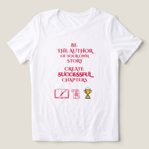 VAR AMBITIÖS KRÖKOD RÖD VIT GRAFISK DAMKLÄNAD T SHIRT