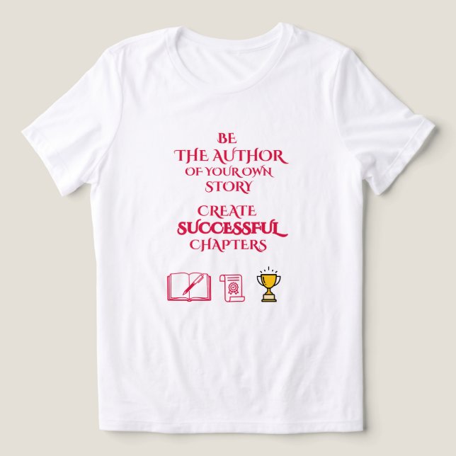VAR AMBITIÖS KRÖKOD RÖD VIT GRAFISK DAMKLÄNAD T SHIRT (Design Framsida)