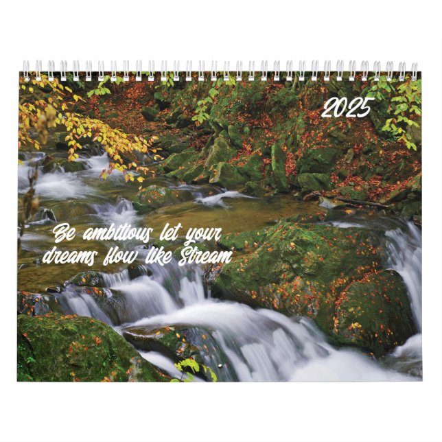 Var ambitiös och låt dina drömmar flyta som Stream Kalender (Omslag)