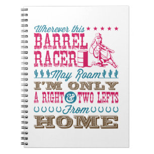 Var än den här Barrel Racer får Roam Barrel Tävla Anteckningsbok