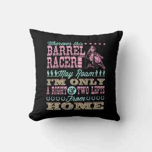 Var än den här Barrel Racer får Roam Barrel Tävla Kudde
