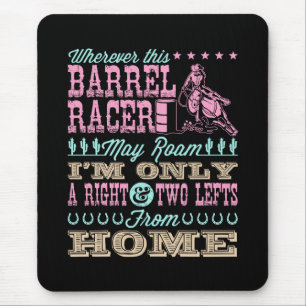 Var än den här Barrel Racer får Roam Barrel Tävla Musmatta