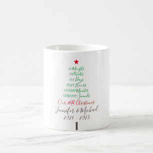 Vår andra jul tvåårsjubileum gift kaffemugg