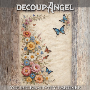 Vår-ängar #2- Decoupage -