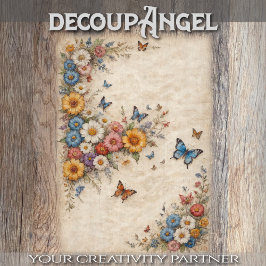 Vår-ängar #3 - Decoupage -