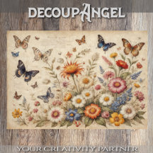 Vår-ängar #4 - Decoupage -