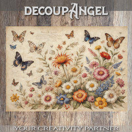 Vår-ängar #4 - Decoupage -