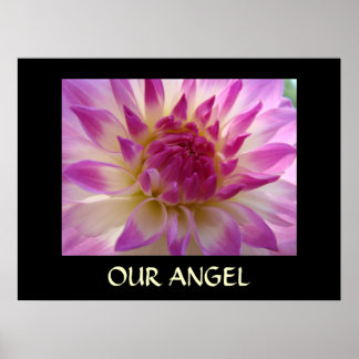 VÅR ÄNGELDOTTER! Konsttryck Gåva DAHLIA BLOMMA Poster